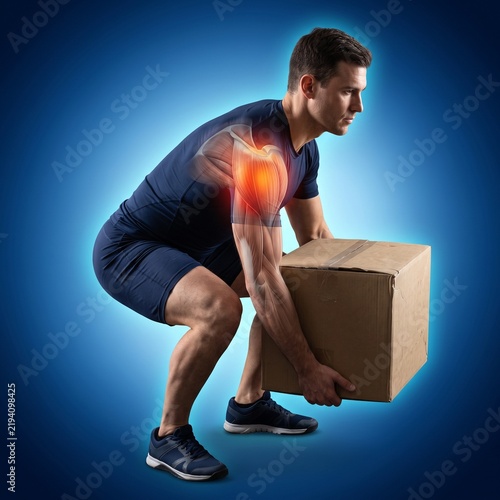 3D Shoulder Strain from Heavy Lifting