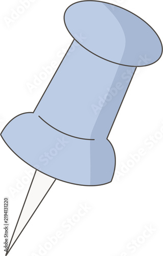 Plakat Push Pin Flat Vector Illustration