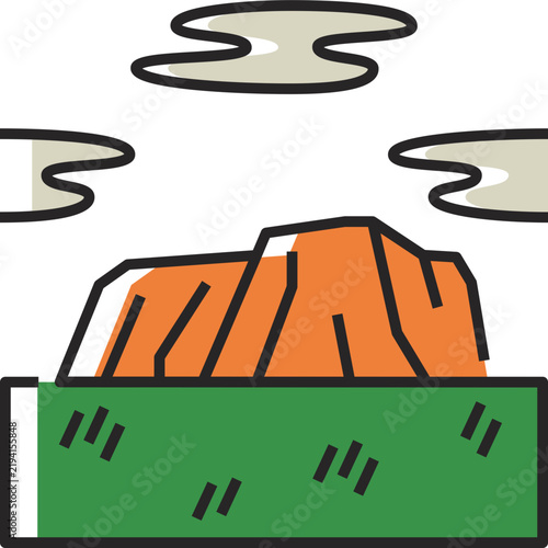 Картината върху платно uluru icon