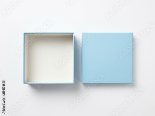 Opened Plain Gift Box on White Background