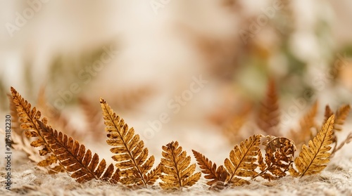 Macro Dried Fern Leaves Arrang