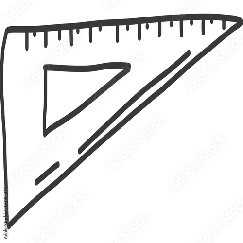 handdrawn illustration doodle school supplies measuring