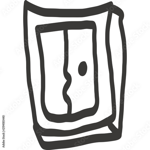 handdrawn illustration doodle school supplies pencil sharpener 
