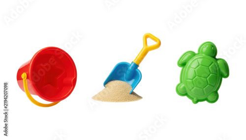 Beach Toys: Bucket Shovel and Turtle Sand Mold
