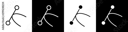 Foto Tangent black and white icon design concept