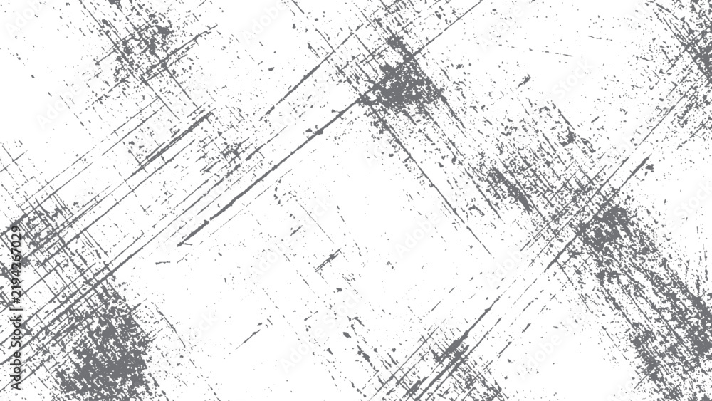 Fototapeta premium Grunge gray speckles overlay on white surface with distressed texture Gray speckled grunge texture on white background with rough effect