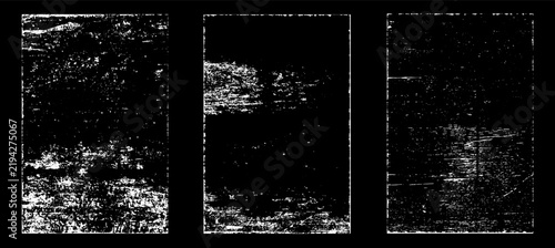 Grunge worn paper effect. Overlay texture stamps with old paper. Stamps distress grain surface dust and rough background concept. Illustration place over object to create grunge effect. Vector EPS10.
