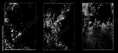 Grunge worn paper effect. Overlay texture stamps with old paper. Stamps distress grain surface dust and rough background concept. Illustration place over object to create grunge effect. Vector EPS10.
