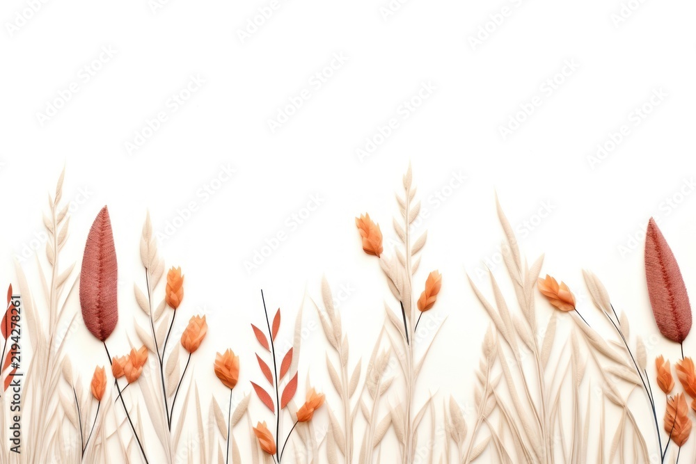 Obraz premium Pampas floral border flower backgrounds plant.