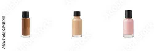 Принти на полотні Set of cosmetic bottle liquid foundation makeup skin care cream liquid blush beauty product realistic isolated graphic white background element design illustration asset