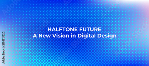 Abstract tech background with halftone dots and gradient lines creates a dynamic digital pattern for modern graphic design projects and futuristic presentations.