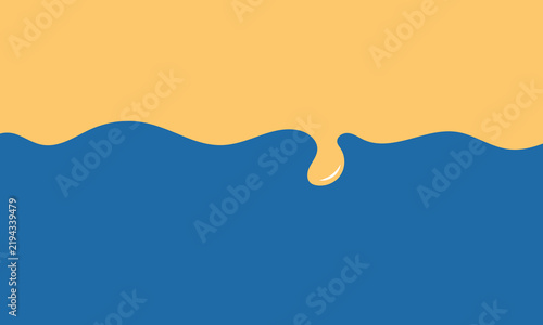vector illustration of a splash of yellow paint on blue background