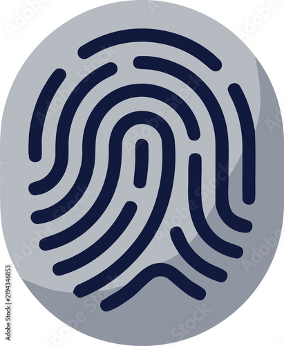 Fotografie Fingerprint Biometric Identity Security Scan Icon Illustration Design