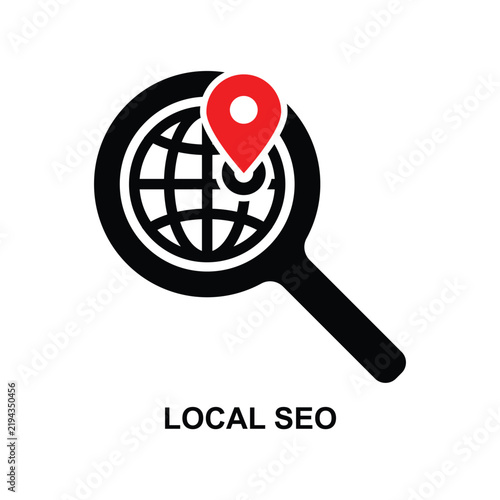 Local set icon isolated on background vector illustration.