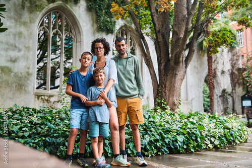 Sticker Family portrait at St Dunstan in the East garden in London