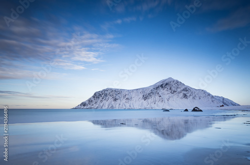 Naklejka Winter mountain reflections