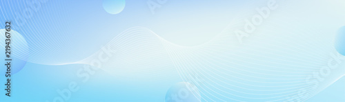 Abstract Blue Gradient Background with Elegant Flowing Wave Lines and Soft Floating Shapes
