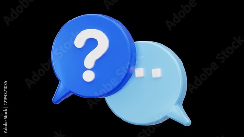 Customer Support Speech Bubble Question FAQ Concept