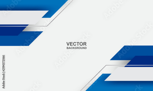 Abstract. Blue White and Silver Modern Geometric Vector Background with Copy Space. vector.