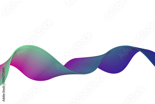 Vibrant fluid waveform in gradient spectrum swirling colors
