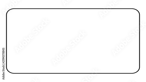 Simple Black Frame Appearing and Disappearing Animation with White Background