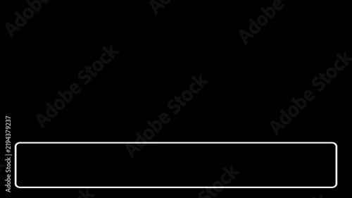 Simple White Frame Appearing and Disappearing Animation Transparent  Background, Minimal Rectangle Border Drawing Effect Loop Video