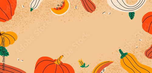 Autumn harvest horizontal banner