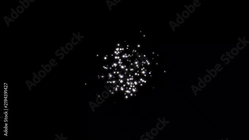 Magic sparkles glitter line stars animation, 2D shining twinkle effect, fairy dust wand particle path moving light on black background, isolated pixie starlight trail, elegant luxury glow video