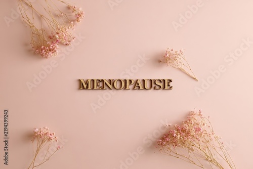 Menopause concept with wooden letter tiles