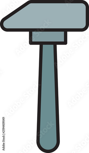 metal hammer tool icon
