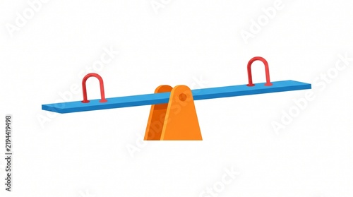 Colorful playground seesaw for children.