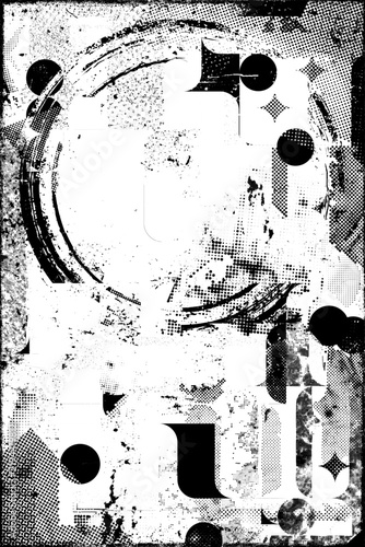 Foto Glitch distorted grungy isolated layers