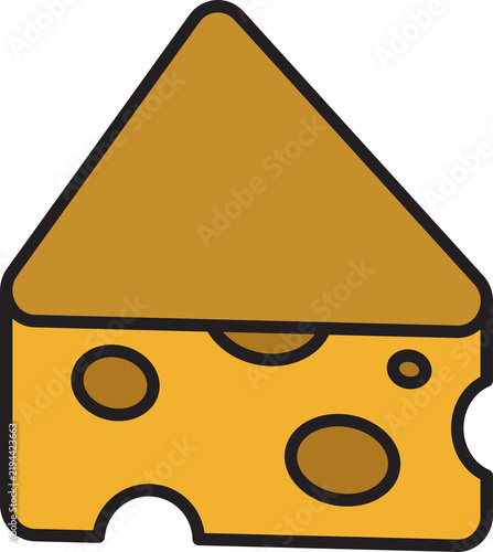 dairy piece of cheese icon
