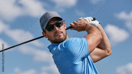 Premium photorealistic sportsbook ad campaign: elite male professional golfer, no logo, no brands --ar 16:9 --profile n4ecih2 --hd --v 8.2 Job ID: 9207534f-ce25-46f4-bcee-367fac093204