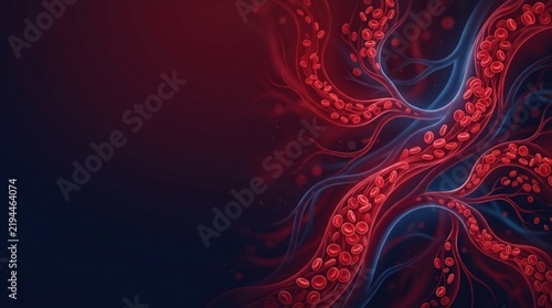 Abstract Blood Circulation Medical Background
