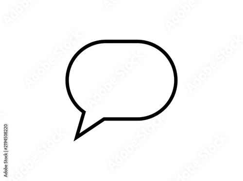 Speech bubble outline icon communication symbol