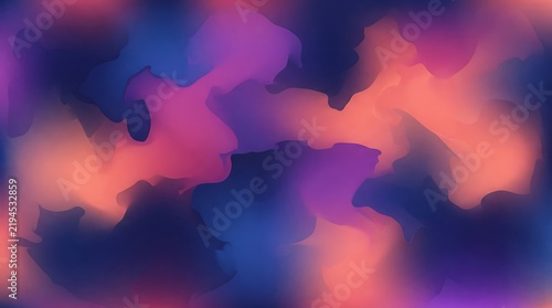 Abstract fluid gradient background with blended shapes and dynamic color transitions in violet pink orange and blue creating a soft and ethereal visual effect perfect