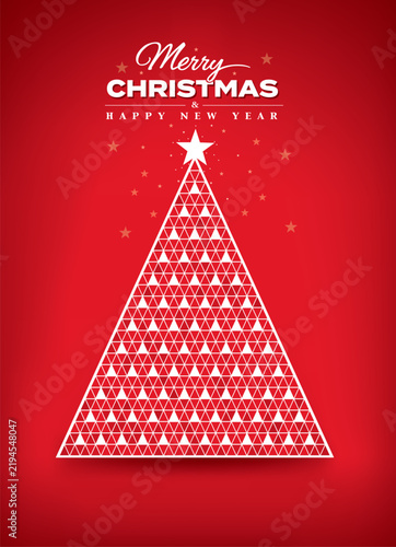 modern concept merry christmas design - greeting card
