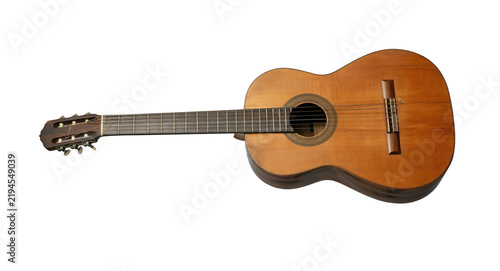 Canvastavla Classic Wooden Acoustic Guitar Isolated Cutout PNG Transparent Background