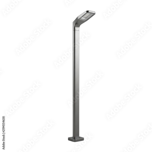 Modern street light isolated on white background