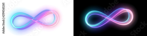 Isolated Figure Eight Glowing Graphic Element for Sci-Fi VFX Compositing