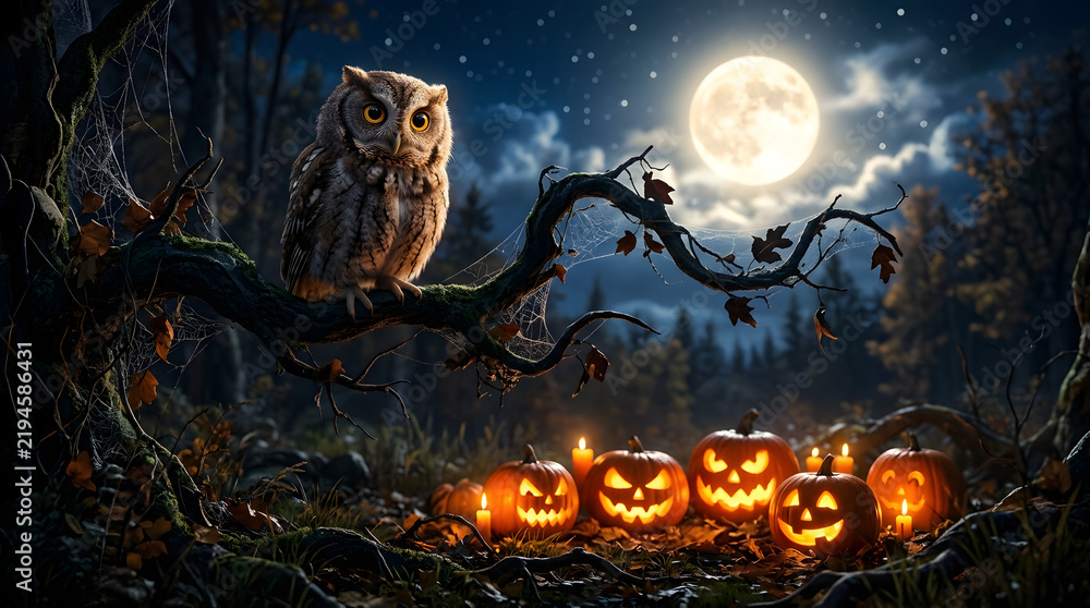 Fototapeta premium halloween background with pumpkin