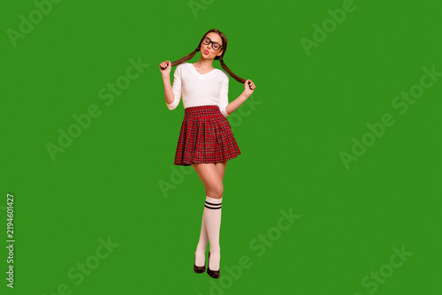 фотографія Full length body size view of her she nice attractive winsome lovely lovable swe