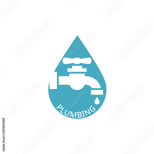 Water Tap and Drop Plumbing Logo