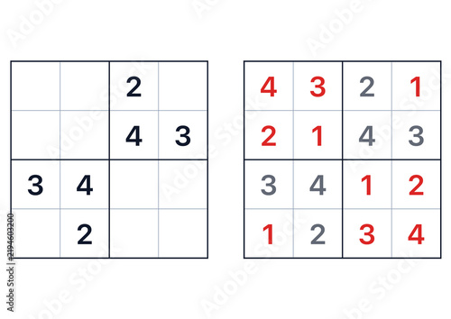 Sudoku puzzle with numbers filled in and highlighted solutions  