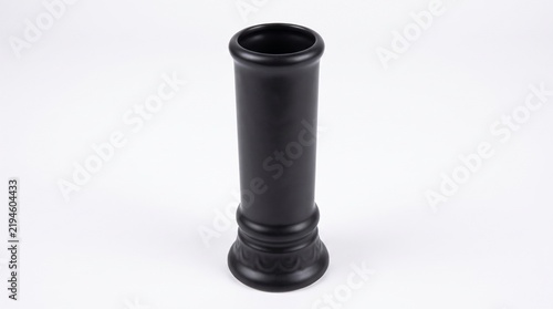 Naklejka 黒色の仏具用線香差し 白背景の単品素材