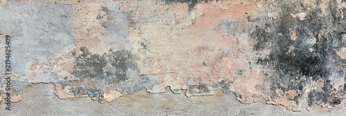Textured grunge background. Old plastered wall with a multilayer cracked coating. Grunge texture with a deep pattern on the wall