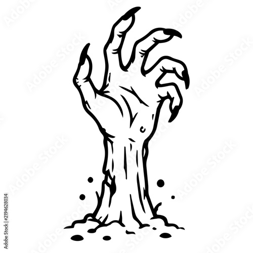 zombie hand outline