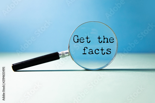 notepad with the inscription - Get the Facts