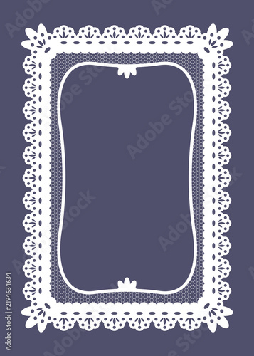 Lace Frame Ornate Border Vintage